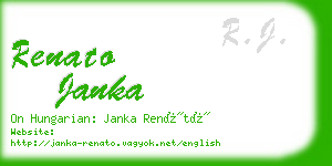 renato janka business card